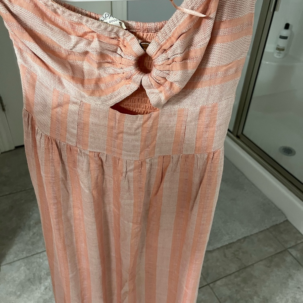 L*Space Peach Knit Strapless Dress